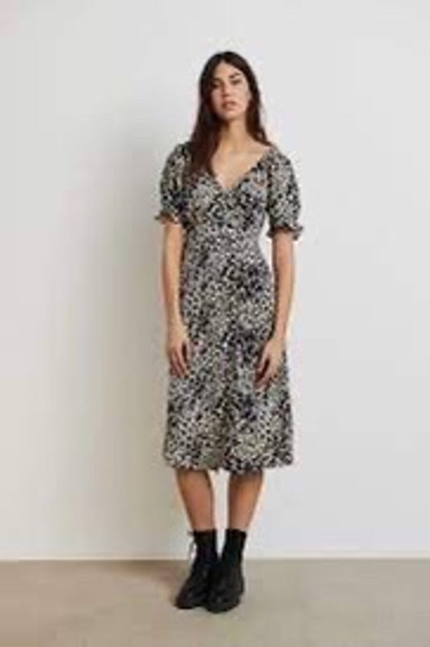 Ba&sh Macha Floral Midi Wrap Dress In Marine